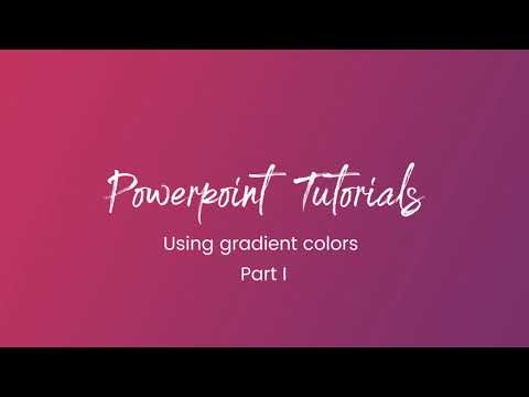 Using gradient colors for shapes and text  Part I
