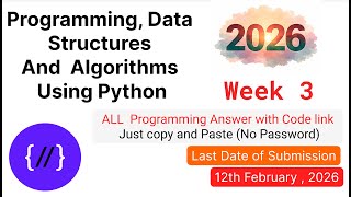 Programación, estructuras de datos y algoritmos con Python | Respuestas de programación de la sem...
