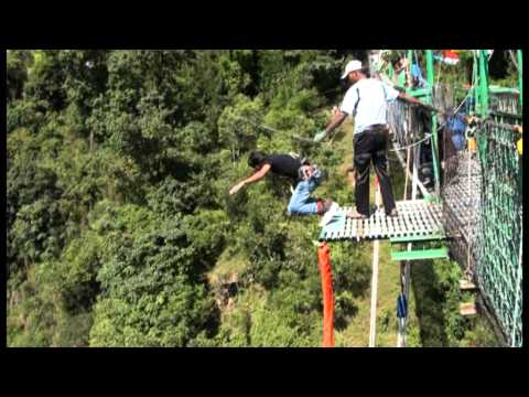 Yadhu's bungy jump (Nepal-The Last Resort)