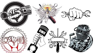 Mentahan logo Mesin/Piston/Kunci