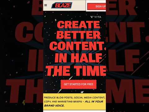 Produce blog posts,social media content, marketing briefs-Blaze #aitools