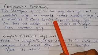 What is Comparable interface in Java | coding sekho
