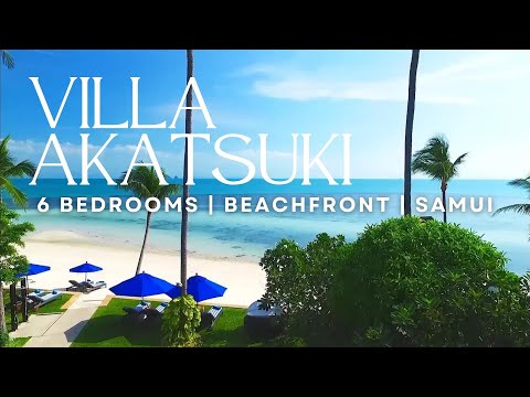 VILLA AKATSUKI SAMUI - Beachfront Luxury Villa w/ 5 Bedrooms