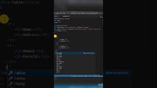 HTML table #shorts #youtubeshorts #viral #html #html5 #htmltables