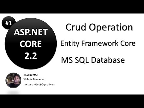 #1 Crud Operation in ASP.NET Core using Entity Framework Core and MS SQL Database