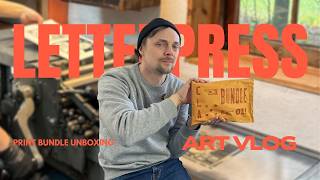 💌We got a Canadian Letterpress Print Bundle… Let’s Open It | Print studio Vlog