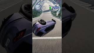 VW Tiguan vs Volvo XC60 | BeamNG.drive Crash Test Battle
