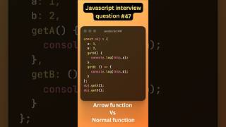Arrow Function vs Normal Function | Important JavaScript Interview Question |#javascript #reactjs