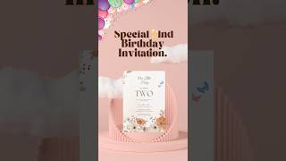 Watercolor Floral Special 2nd Birthday Invitation. 🎉🎁 #digitaldesign #onlineshop