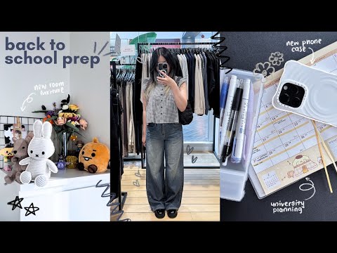 back to school prep VLOG 💻🖇️ (room cleaning, labubu unboxing, university essentials, & more)