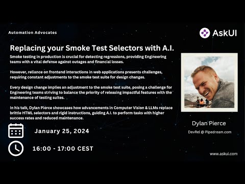 Replacing your smoke test selectors with A.I. - Dylan Pierce