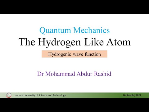 QM21: Hydrogen atom - wave function