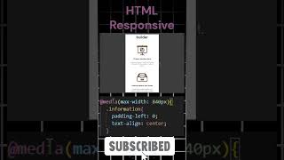 HTML Responsive | CSS | Web Tech | #shorts #viralshorts #coding