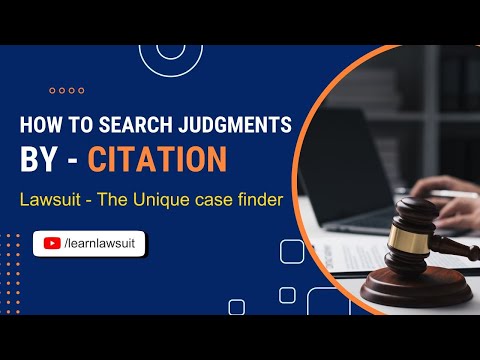 Finding Judgment with Citation Reference | Search Help Tutorial Video Lawsuitcasefinder