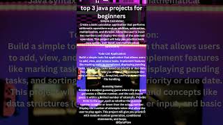 top 3 java projects for beginners