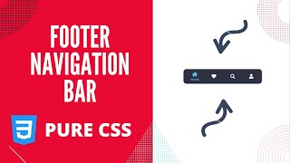 create & styling footer navigation bar with pure CSS