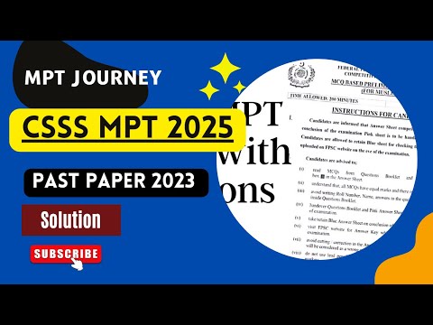 MPT For CSS 2025  | MPT Past Paper 2023 | Batch 1 & 2 Solution | Islamic Studies Section | #cssmpt