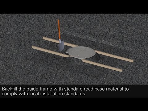 SELFLEVEL Manhole Cover Access Solution - Retrofit Asphalt Installation