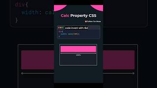 Learn Calc Property in CSS #css #codeinvent