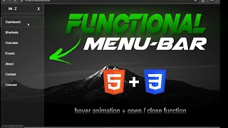 #2 | Side menu bar | html & css | html & css practice project - 2 #coding #html #css 