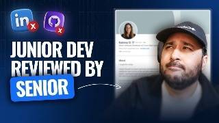 Junior Developer Gets full Application profile review by a Senior Developer