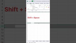#excel #how #Shortcut keys for select Column & Row #exceltutoring #excelhacks #ytshorts #viral