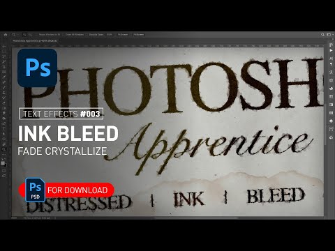 Ink Bleed Text Effect in Photoshop + Free PSD File | Fade Crystallize Filter [100 Text Effects]