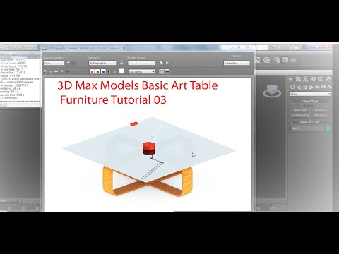 3D Max Models Basic Art Table Furniture Tutorial 03