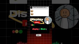 CSS Display: Controlling Element Visibility and Layout | #shorts