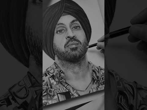 Diljitdosanjh  drawing✨💫💚 #shorts #art #viral