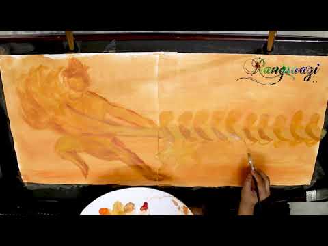 Manthan || Modern Acrylic Artwork || Story of Samudra Manthan || Churning of the ocean of milk ||