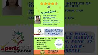 XpertsCADD Students Ace Design Placements | Success Stories & Achievements #xpertscadd #shorts