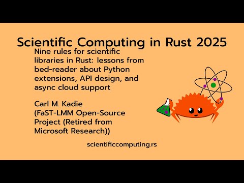 Carl M. Kadie - Nine rules for scientific libraries in Rust