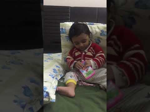 Baby playing with phone