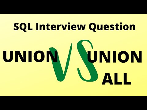 SQL Interview Questions - UNION vs UNION ALL #sql #sqlinterviewquestions