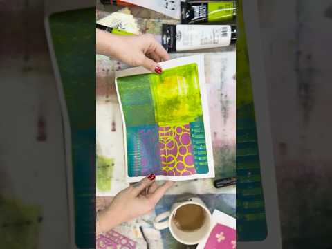 Gel Plate Magic: Stencil vs. Lace Texture