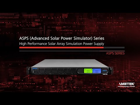 Product Spotlight: ASPS (Advanced Solar Power Simulator)