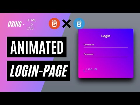 Animated Gradient Login Form using HTML & CSS only ! How to create Login Form using HTML & CSS !