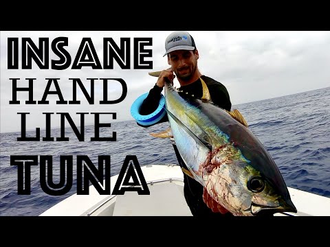INSANE Tuna Fishing Puerto Rico HAND LINE