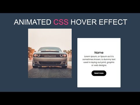 CSS animated card hover effect | HTML and CSS