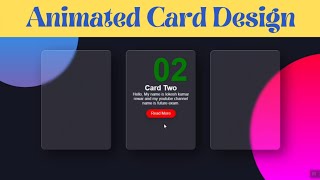 Real Glassmorphism Card Hover Design || Card design || html || css || #futureexam