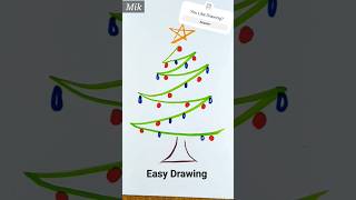 Merry Christmas Day Special Drawing || Colour Pencil Art || Tree Drawing Step by step