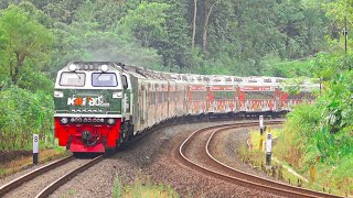 KERETA API PANJANG‼️ MENEMUKAN 24 KERETA API MELINTASI TIKUNGAN DAN JEMBATAN PERBUKITAN