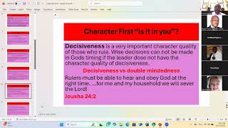 TOPIC: CHARACTER FIRST "IS IT IN YOU?" (PART 2) By Dr. Russell T. Cephas Jr. 23rd October 2025