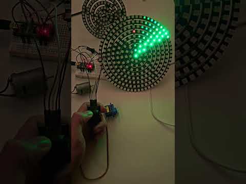 Arduino Mega LED Radar Upgrade! #arduino #radar #mechatronics