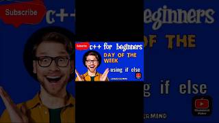 day of the week. in c++/how to learn c++programming easily #coding #shorts ..cpp program