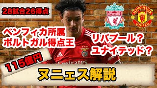 ダルウィン・ヌニェス解説【リヴァプール・マンチェスターU移籍ターゲット！？】