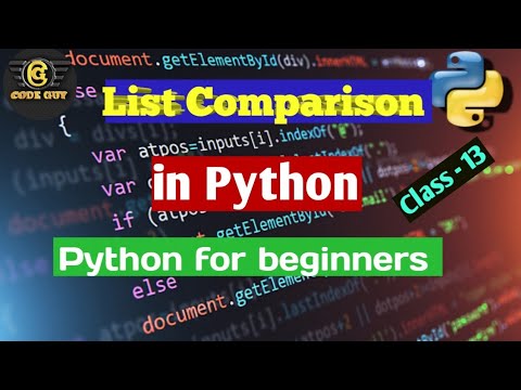 13. Python Bangla Tutorial - Python List Comparison.