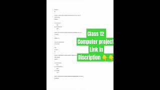 Class 12#ProgrammingLife#CodeEveryday#TechProject#SoftwareDevelopment#CodeChallenge#OpenSource.