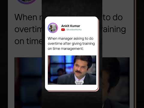 When manager asking to do overtime after giving training on time management